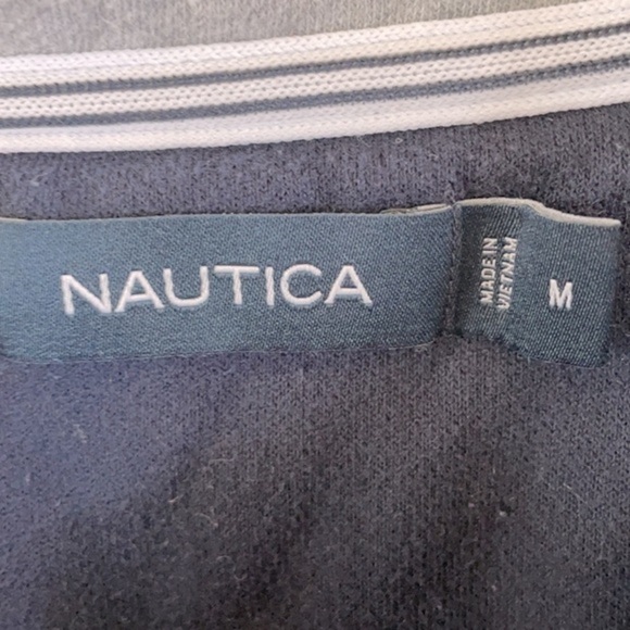 NAUTICA | NAUTICA MEN’S BLUE & GRAY SIZE MEDIUM COLLARED SWEATSHIRT - Picture 7 of 8